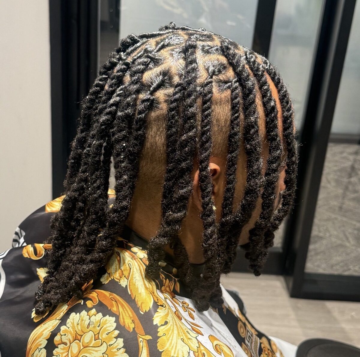 Two-strand twists, side profile, at Bud Kutz